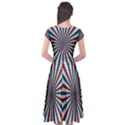 Usa-deco-background Cap Sleeve Wrap Front Dress View2