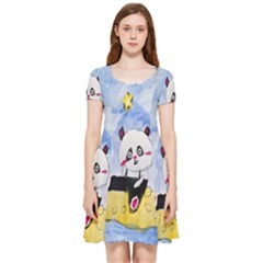 Panda Inside Out Cap Sleeve Dress by nate14shop