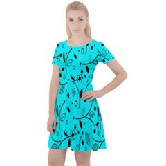 Pattern-003 Cap Sleeve Velour Dress  by nate14shop