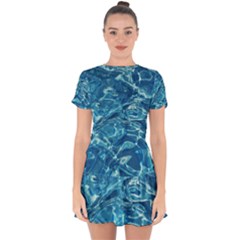 Surface Abstract  Drop Hem Mini Chiffon Dress by artworkshop