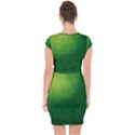 Light Green Abstract Capsleeve Drawstring Dress  View2