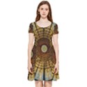 Barcelona Stained Glass Window Inside Out Cap Sleeve Dress View1