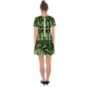 Leaves Foliage Twig Bush Plant Drop Hem Mini Chiffon Dress View2