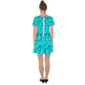 Flower Texture Textile Drop Hem Mini Chiffon Dress View2