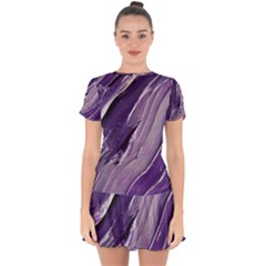 Paint Ornament Vivid Vibrant Drop Hem Mini Chiffon Dress by danenraven