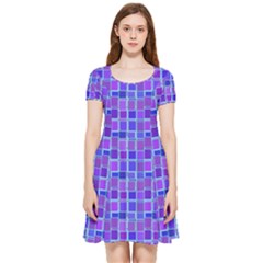 Background Mosaic Purple Blue Inside Out Cap Sleeve Dress by danenraven