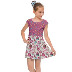 Donut Sweet Lollipop Cand Kids  Cap Sleeve Dress by flowerland