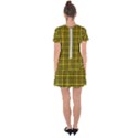 Yellow Small Plaids Drop Hem Mini Chiffon Dress View2