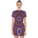 Mandala Kaleidoscope Background Drop Hem Mini Chiffon Dress View1