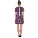 Mandala Kaleidoscope Background Drop Hem Mini Chiffon Dress View2