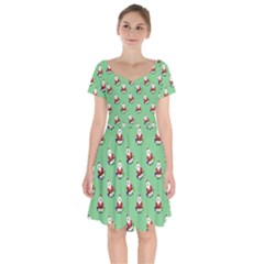 Christmas-santaclaus Short Sleeve Bardot Dress by nateshop