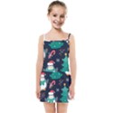 Colorful Funny Christmas Pattern Kids  Summer Sun Dress View1