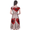 Valentine Day Heart Love Logo Cap Sleeve Wrap Front Dress View2