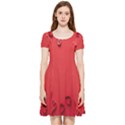 Valentine Day Logo Heart Ribbon Inside Out Cap Sleeve Dress View3