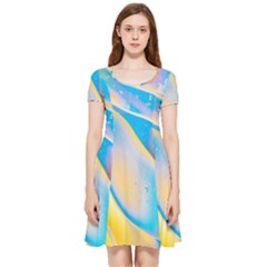 Water And Sunflower Oil Inside Out Cap Sleeve Dress by artworkshop