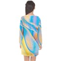 Water And Sunflower Oil Long Sleeve Chiffon Shift Dress  View2