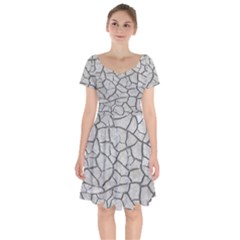 Texture Pattern Tile Short Sleeve Bardot Dress by artworkshop