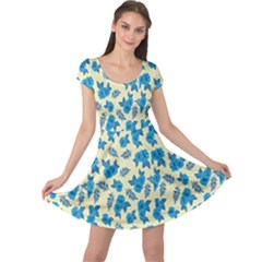 Rose Floral Seamless Pattern Cap Sleeve Dress by Ravend