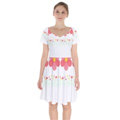 Spring T- Shirt Spring Flowers T- Shirt Short Sleeve Bardot Dress by maxcute