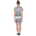 Tropical T- Shirt Tropical Bloom Wool Flowers T- Shirt Drop Hem Mini Chiffon Dress View2