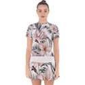 Tropical T- Shirt Tropical Delicate Bloom T- Shirt Drop Hem Mini Chiffon Dress View1