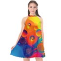 Colorfull pattern Halter Neckline Chiffon Dress  View1