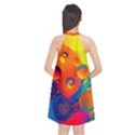 Colorfull pattern Halter Neckline Chiffon Dress  View2