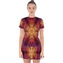 Fractal Abstract Artistic Drop Hem Mini Chiffon Dress View1