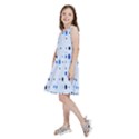 Blue Circle Pattern Kids  Skater Dress View2