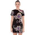 Fractal Math Abstract Abstract Art Digital Art Drop Hem Mini Chiffon Dress View1