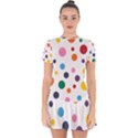 Polka Dot Drop Hem Mini Chiffon Dress View1