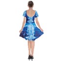 Water Blue wallpaper Short Sleeve Bardot Dress View2