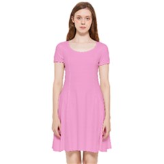 Soft Pink	 - 	inside Out Cap Sleeve Dress by ColorfulDresses