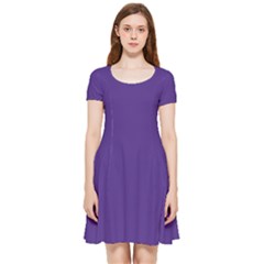 Spanish Violet Purple	 - 	inside Out Cap Sleeve Dress by ColorfulDresses