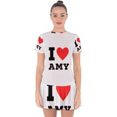 I Love Amy Drop Hem Mini Chiffon Dress by ilovewhateva