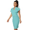 Pattern 280 Vintage Frill Sleeve V-Neck Bodycon Dress View2