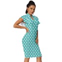 Pattern 280 Vintage Frill Sleeve V-Neck Bodycon Dress View3