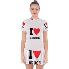 I Love Bruce Drop Hem Mini Chiffon Dress by ilovewhateva