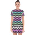 Chevron Pattern Gifts Drop Hem Mini Chiffon Dress View1