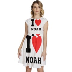 I Love Noah Cap Sleeve High Waist Dress by ilovewhateva