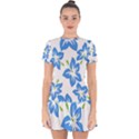 Hibiscus-wallpaper-flowers-floral Drop Hem Mini Chiffon Dress View1