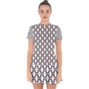 Black-pattern-halftone-wallpaper Drop Hem Mini Chiffon Dress View1