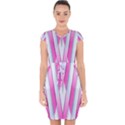 Geometric-3d-design-pattern-pink Capsleeve Drawstring Dress  View1