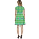 Checkerboard-squares-abstract-- Cap Sleeve High Waist Dress View4