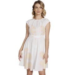 Boxing Cat Cap Sleeve High Waist Dress by JayEdden