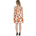 Orange Cow Dots Cap Sleeve High Waist Dress View4