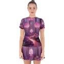 Trees Forest Landscape Nature Neon Drop Hem Mini Chiffon Dress View1