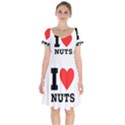 I love nuts Short Sleeve Bardot Dress View1