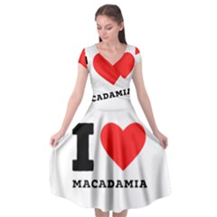 I Love Macadamia Cap Sleeve Wrap Front Dress by ilovewhateva