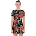 Beautiful Floral Vector Seamless Pattern Drop Hem Mini Chiffon Dress View1